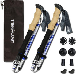 Trekology Trek-Z Collapsible Hiking & Trekking Poles - 2pc Per Set Trekology Trek-Z Collapsible Hiking & Trekking Poles - 2pc Per Set