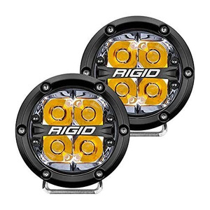 Rigid Industries 36114 360-series 4" Led Off-road Spot Beam W/amber Backlight - Rigid Industries 36114 360-series 4" Led Off-road Spot Beam W/amber Backlight -