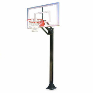 First Team Champ Turbo Basketball Goal Adjustable- Bolt Down- w/36x54 Glass First Team Champ Turbo Basketball Goal Adjustable- Bolt Down- w/36x54 Glass
