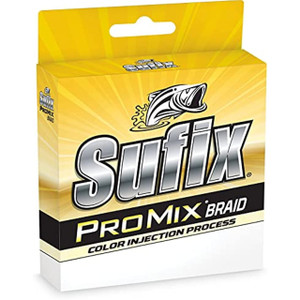 Sufix ProMix Braid Fishing Line 300 Yds Spool Low-Vis Green