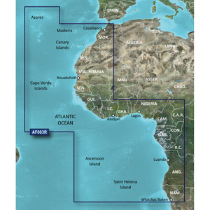 Garmin BlueChart® g3 HD - HXAF003R - Western Africa - microSD™/SD™ Garmin BlueChart® g3 HD - HXAF003R - Western Africa - microSD™/SD™