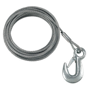 Fulton 7/32" x 50' Galvanized Winch Cable and Hook - 5,600 lbs. Breaking Strength Fulton 7/32" x 50' Galvanized Winch Cable and Hook - 5,600 lbs. Breaking Strength