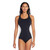 Speedo Women's Swimsuit One Piece PowerFlex Ultraback Solid, Illusion Jet Black size 8