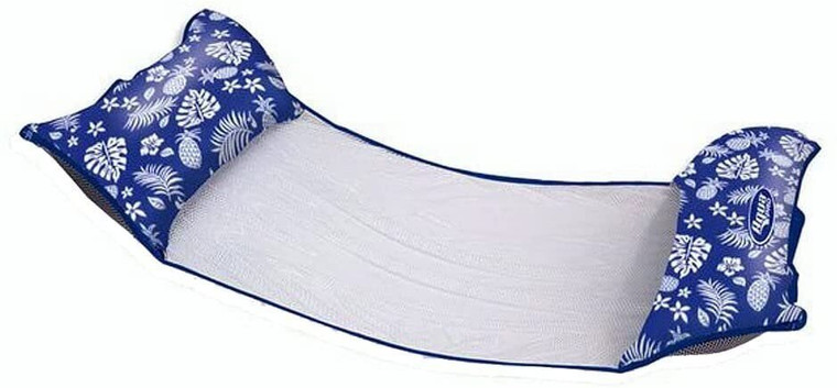 Aqua Leisure 4-In-1 Monterey Hammock Supreme XL 53" x 31.5" - Hibiscus Pineapple Royal Blue