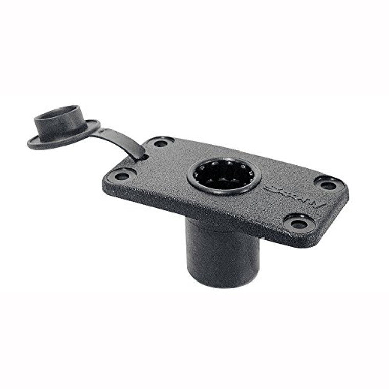 Scotty Flush Deck Mount Black w/ Rain Cap