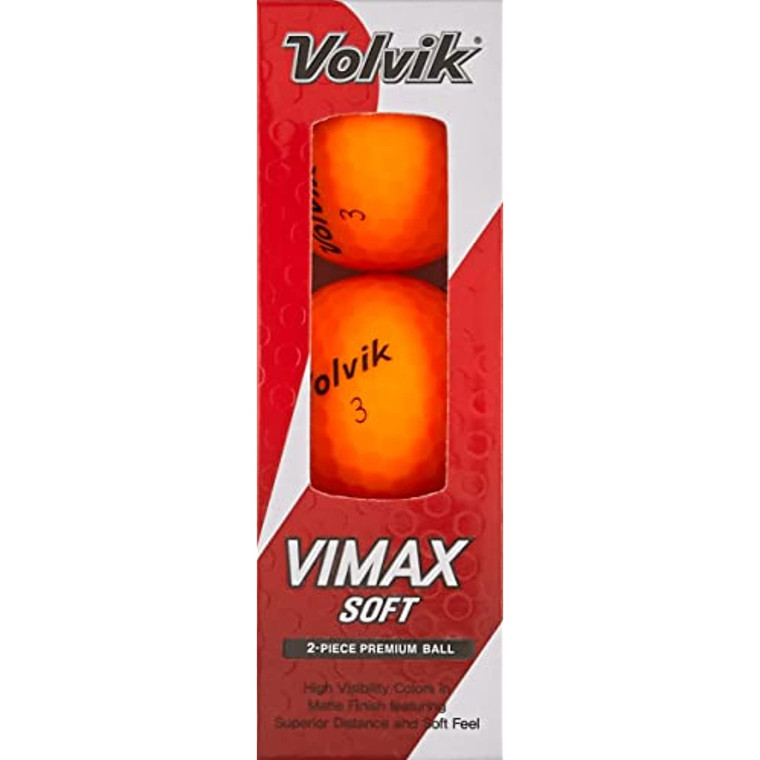 Volvik Vimax Soft Golf Balls Matte Orange 12pk