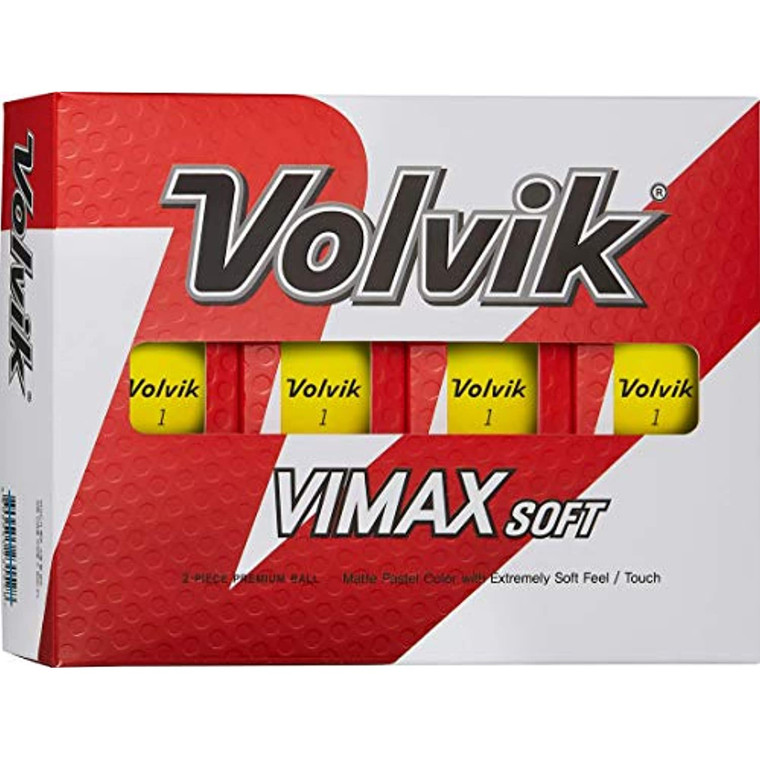 Volvik Vimax Soft Golf Balls Matte Yellow 12pk