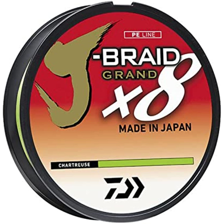 Daiwa J-Braid Grand X8 Filler Spool 15lb Chartreuse 300 Yds