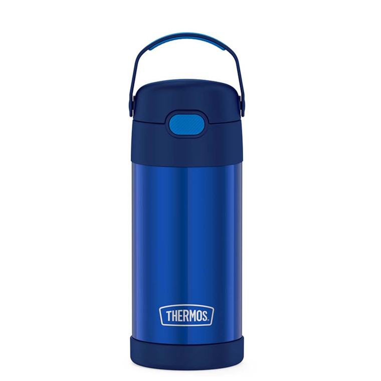 Thermos 12-Ounce FUNtainer Vacuum Insulated Stainless Steel Bottle, Navy