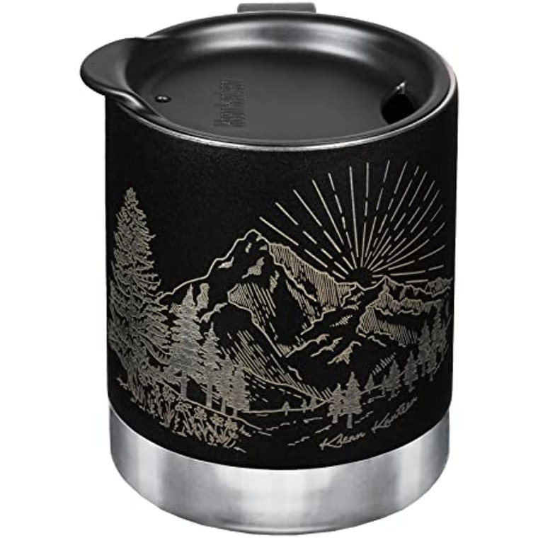 Klean Kanteen Camp Mug 12 Oz Laser Etch Mntns Brushed Black