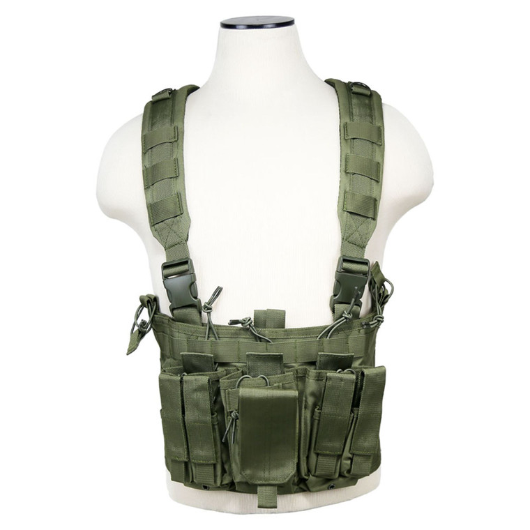 NcSTAR Vest AR and Pistol Chest Rig Green