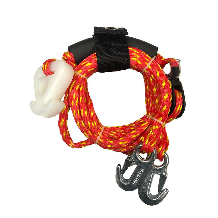 WOW Watersports Red/Yellow Tow Harness with Self Centering Pulley for Boating,