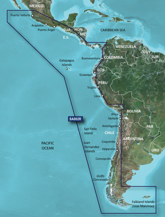 Garmin BlueChart® g3 Vision® HD - VSA002R - South America West Coast - microSD™/SD™