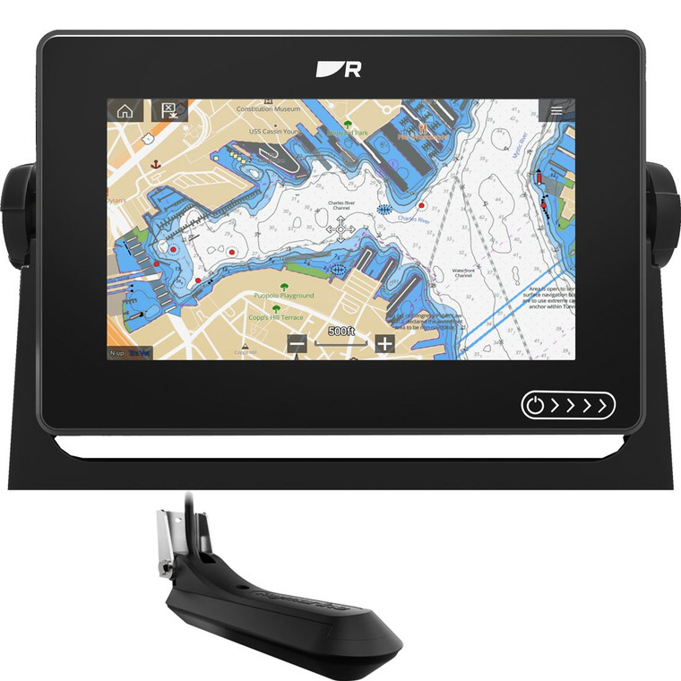 Raymarine Axiom+ 7RV 7" MFD RV100 Transom Transducer North America Navionics Chart