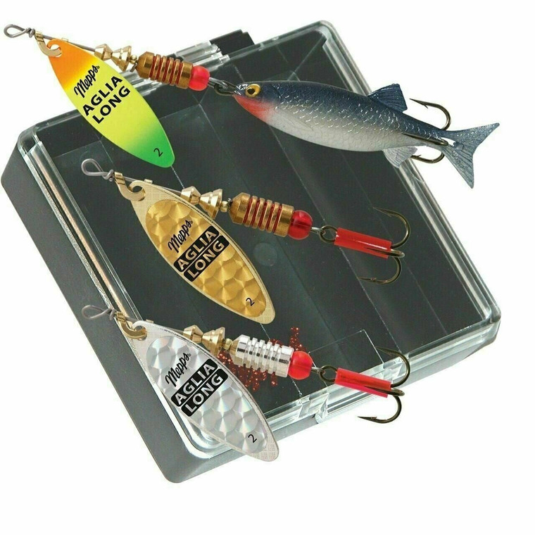 Fishing Lure Kit Mepps Bass Pocket Pac - #2 Aglia Long Fishing Lure Kit