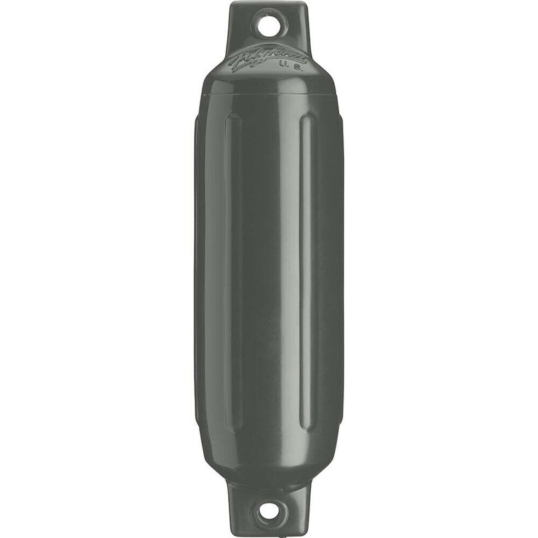 Polyform G-1 Twin Eye Boat Fender 3.5" x 12.8" - Graphite