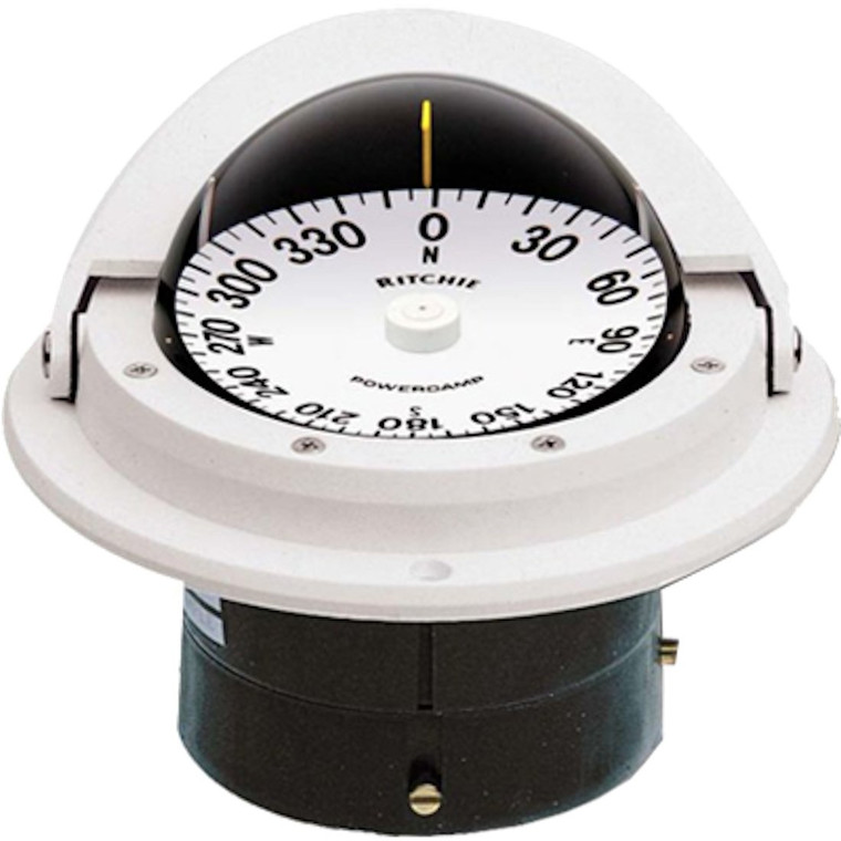 Ritchie F-82W Voyager Compass - Flush Mount - White F-82W