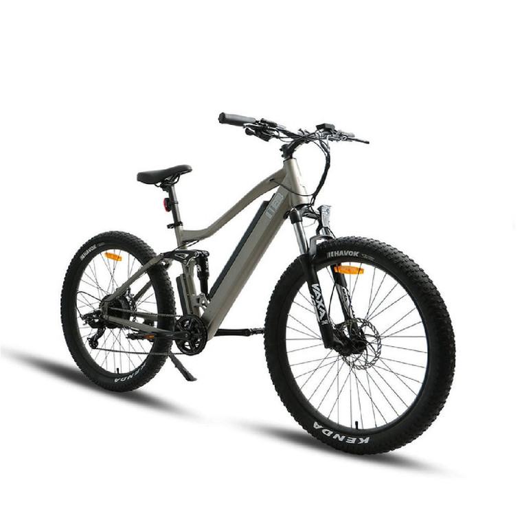 Eunorau UHVO 350 watt 7 speed Full Suspension E-bike Gray