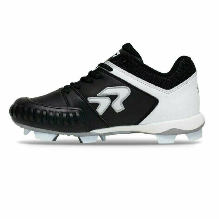 Softball Cleat Ringor Flite With Pitching Toe Molded Women's Softball- Black