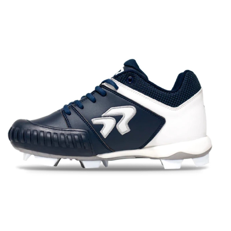 Ringor Flite molded pitching toe softball shoe navy