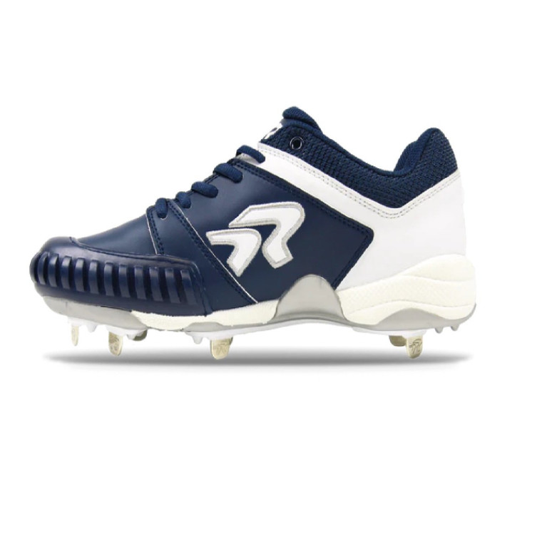 Ringor Flite Softball Metal Spikes with Pitching Toe- Navy