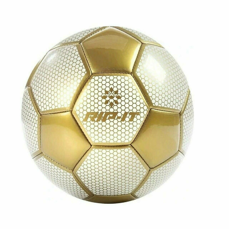 Soccer Ball Rip It Pro Training Soccer Ball Women's White/Gold Size #4