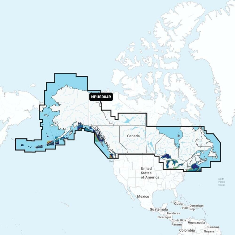 Navionics 010-C1367-40 Platinum Plus NPUS004R Canada & Alaska Map