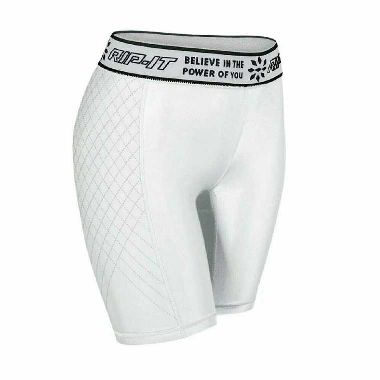 Rip It Girl's Period-Protection Softball Sliding Shorts PRO Youth White
