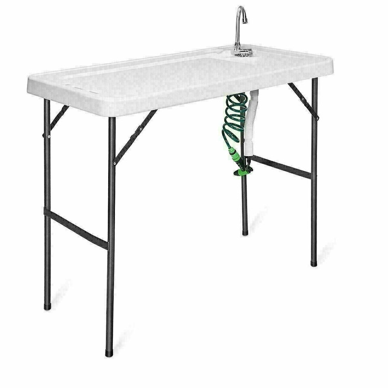 Fish Cleaing Table GoPlus Folding Cleaning Sink & Fishing & Camping -95630247