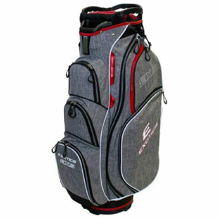 Golf Bag Tour Edge Exotics Xtreme Cart 7.0 Bag-15-Way Divider-Heather-Red-White