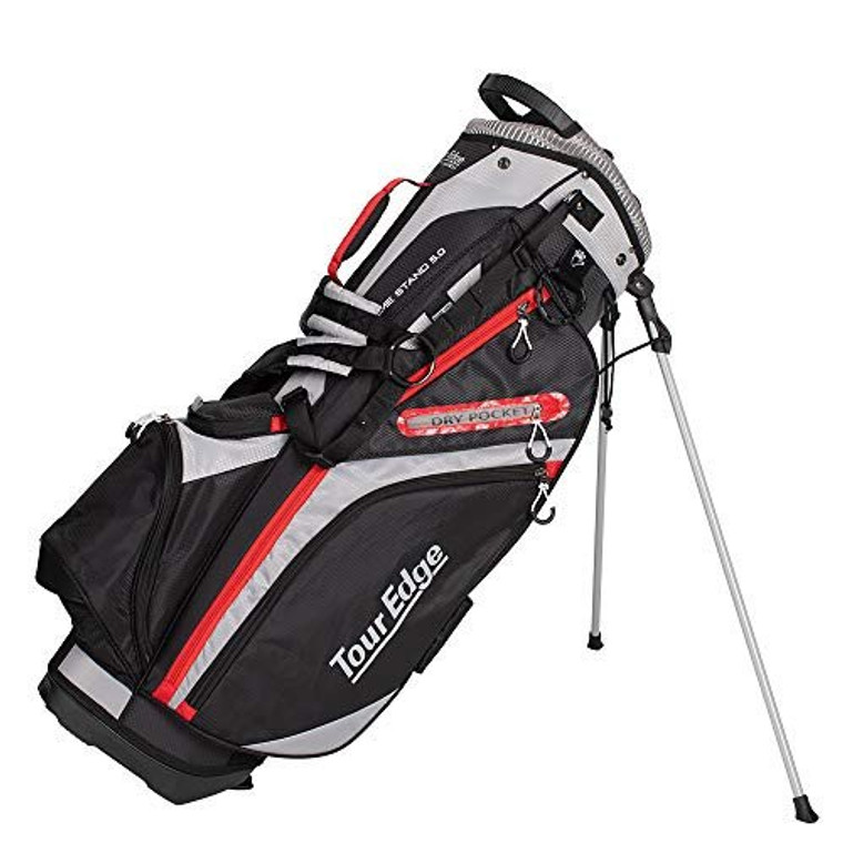 Tour Edge Hot Launch Xtreme Stand Bag 5.0 Golf Bag-Black-Red