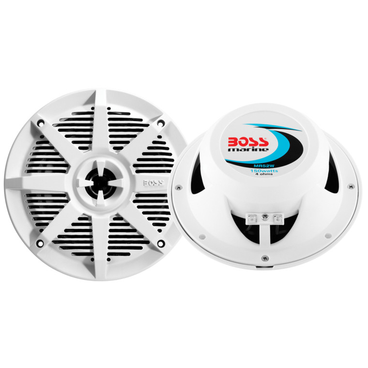 Boss Audio 5.25" MR52W Marine Speaker - White - 150W