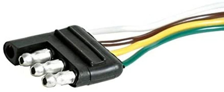 WirthCo 80902 Trailer Wiring Connector; Trailer End; 4-Way Male Plug; 12 Inch