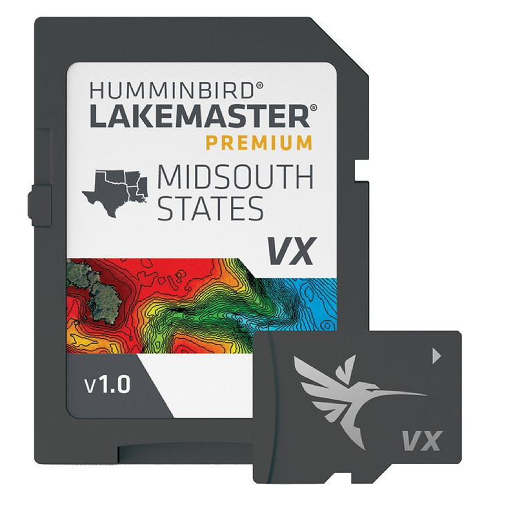 Humminbird LakeMaster® VX Premium Mid-South States Map 602005-1