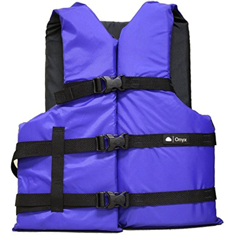 Onyx Nylon General Purpose Life Jacket - Adult Universal - Blue