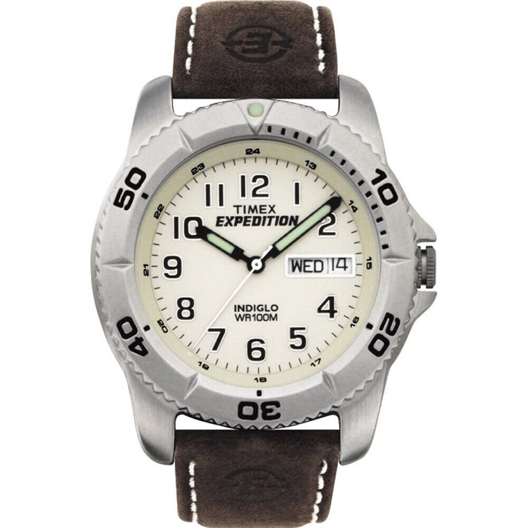 Timex Expedition Men's Traditional Silver/Brown