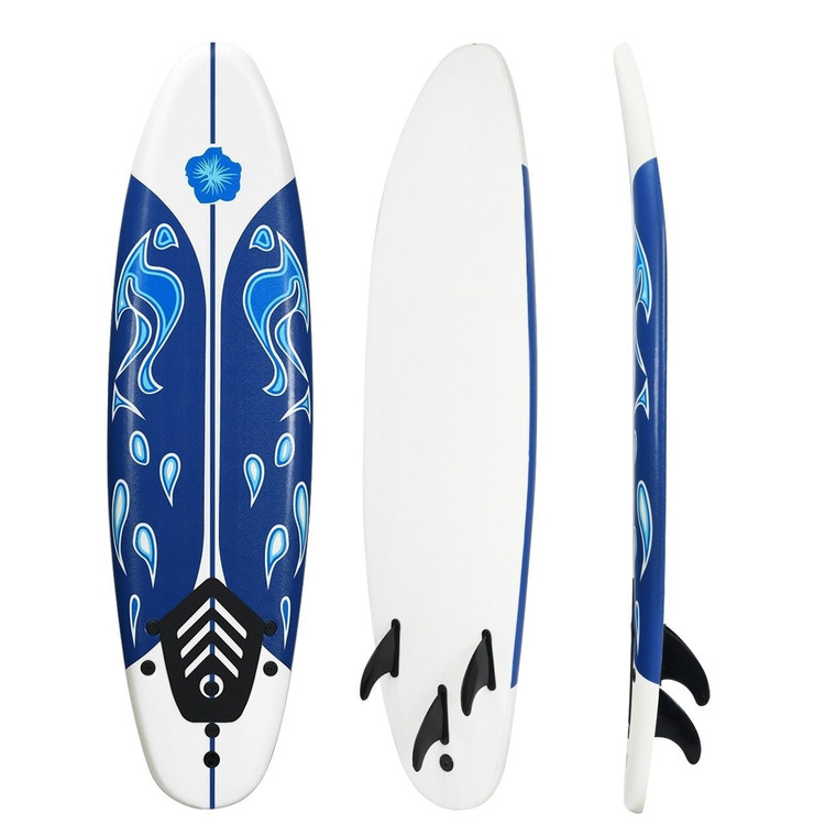 Surfboard GoPlus 6' Foam with HDPE high-speed bottom White 05429617