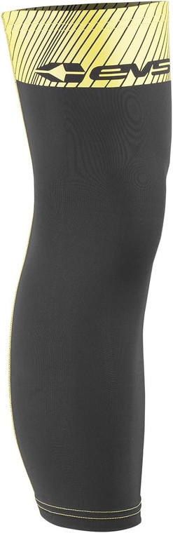 EVS Knee Brace Sleeves, Black / Hi-Viz Yellow,