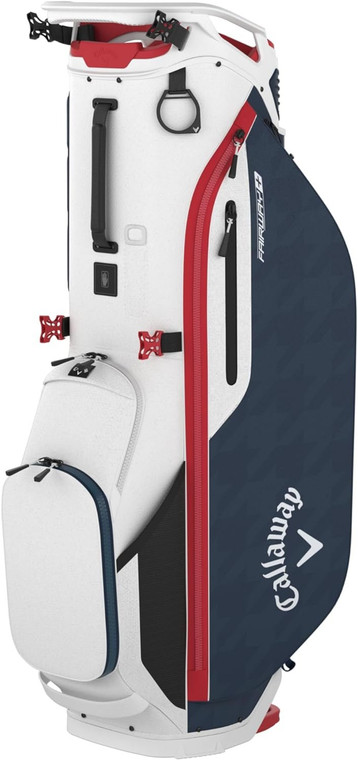 Callaway 2024 Fairway Plus Golf Stand Bag White Navy Red