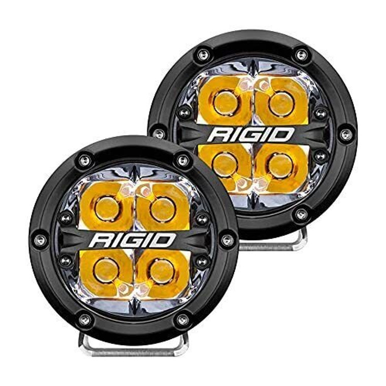 Rigid Industries 36114 360-series 4" Led Off-road Spot Beam W/amber Backlight -