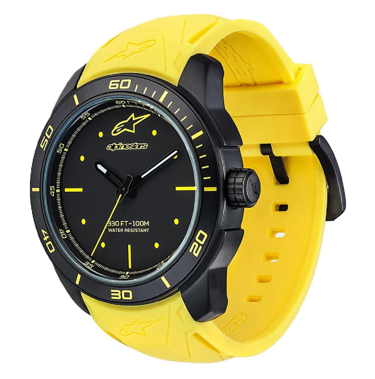Alpinstars Tech Watch 3H 45mm Mototcross/MTB Sport Watch-Yellow