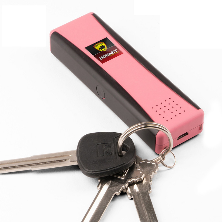 Guard Dog LED Stun Gun Keychain: Recharge Pink