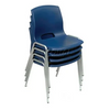 5 units of Staples Norwell Chair Set of 4 - Blue - Plastic - MSRP $2,560 - Like New (Lot # 685122)
