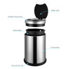 48 Units of Smart Induction 6L Automatic Sensor Trash Cans - MSRP $3,168 - Brand New (Lot # BN730403)