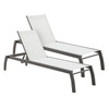 5 Units of allen + roth Westmore White Sling Fabric Lounge Chairs - Grey Powder Coated Steel Frame - Set of 2 - MSRP $1,995 - Like New (Lot # LK750502)