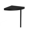 7 units of Corner Table - Quarter-Round - Black Aluminum - MSRP $903 - Like New (Lot # 750605)