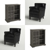 12 units of Hartwick Sliding Glass Door Bars & Gail Wide Armchairs - MSRP $3,310 - Brand New (Lot # 951103)