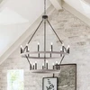 14 units of Adriana 20 - Wagon Wheel Chandeliers - Driftwood - MSRP $9,100 - Brand New (Lot # 951114)