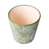 432 Units of Hometrends 6" Ceramic Round Leaf Planters (Pot-Green) - MSRP $3,448 - Brand New (Lot # BN988002)