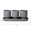 140 Units of Better Homes & Gardens 4inch Grey Planter Sets - MSRP $2,378 - Brand New (Lot # BN995903)